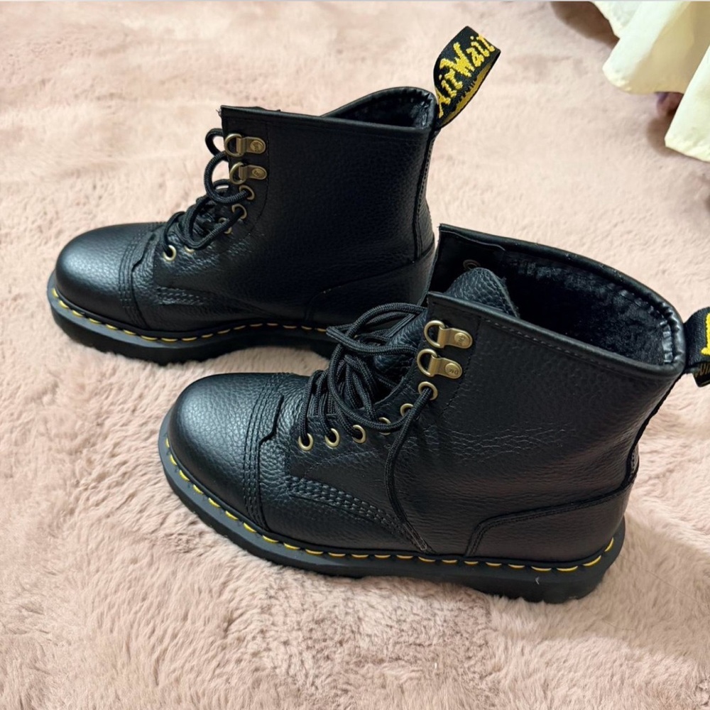 Dr. Martens Black Leather Combat Boots